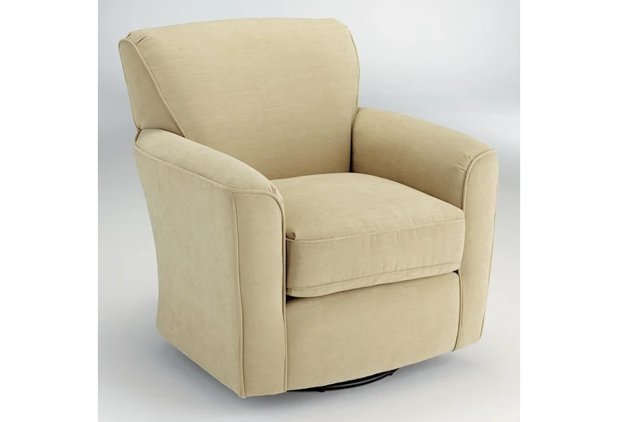 Swivel Glide Chairs Kaylee Swivel Barrel Chair by Best Home Furnishings at Mueller Furniture