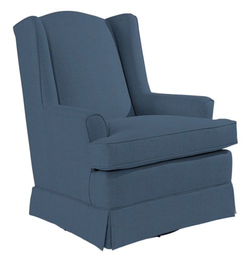 Natasha Swivel Glider with Wing Back and Skirt