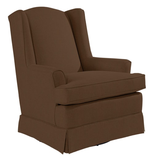 Natasha Swivel Glider with Wing Back and Skirt