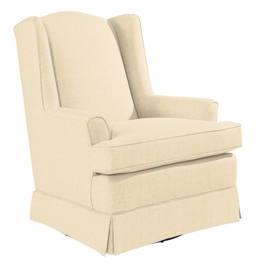 Natasha Swivel Glider with Wing Back and Skirt