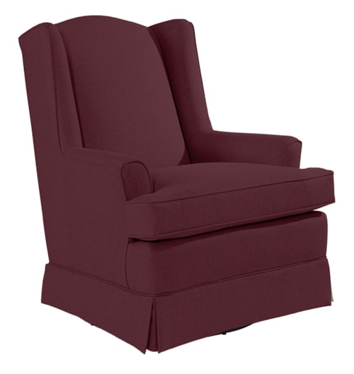 Natasha Swivel Glider with Wing Back and Skirt