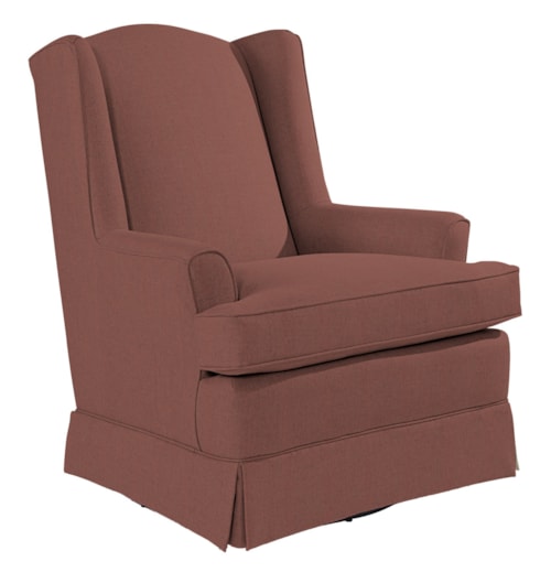 Natasha Swivel Glider with Wing Back and Skirt