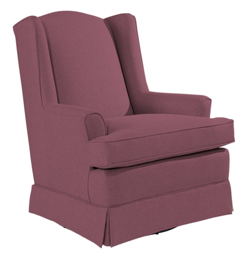 Natasha Swivel Glider with Wing Back and Skirt