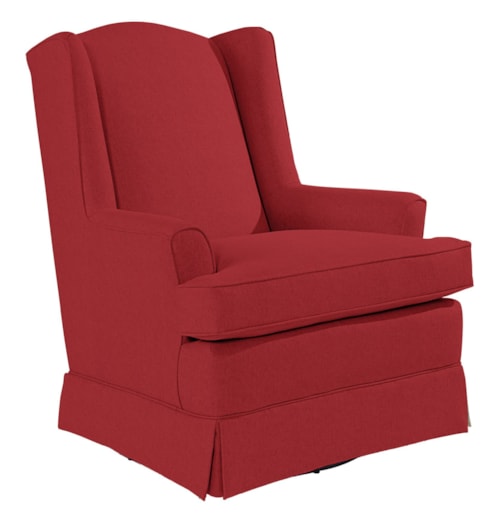 Natasha Swivel Glider with Wing Back and Skirt