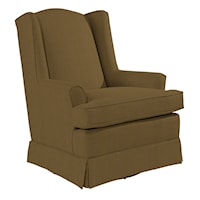 Natasha Swivel Glider with Wing Back and Skirt