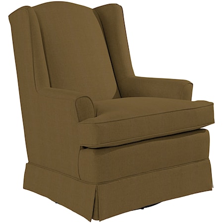 Natasha Swivel Glider with Wing Back and Skirt