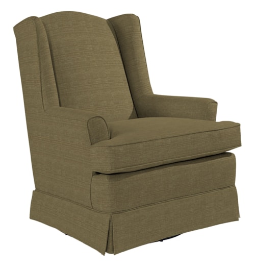 Natasha Swivel Glider with Wing Back and Skirt