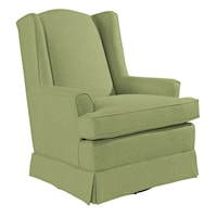 Natasha Swivel Glider with Wing Back and Skirt