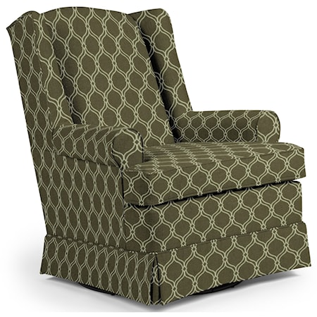 Roni Skirted Swivel Glider Chair