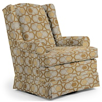 Roni Skirted Swivel Glider Chair