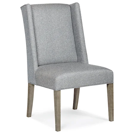 Contemporary Winged Side Chair