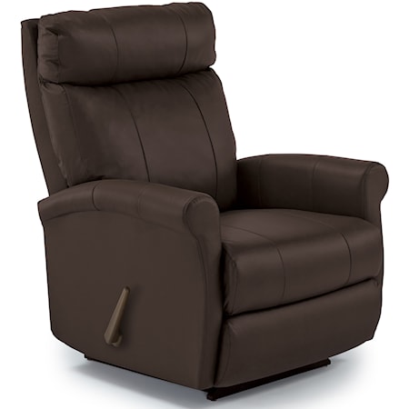Power Rocker Recliner With Rolled Arms