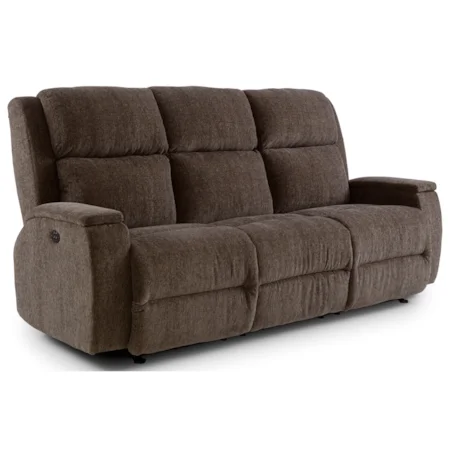 Power Space Saver Reclining Sofa with Power Tilt Headrest