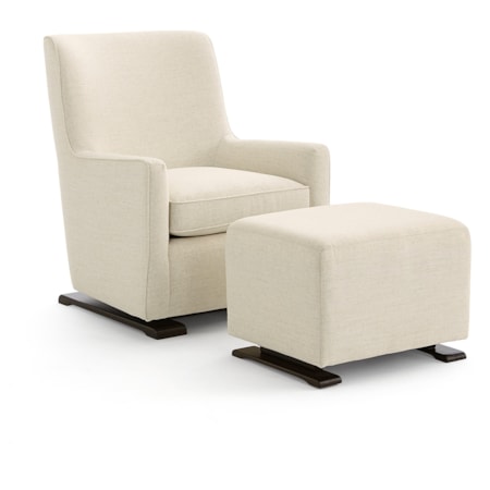 Swivel Glider and Gliding Ottoman Set