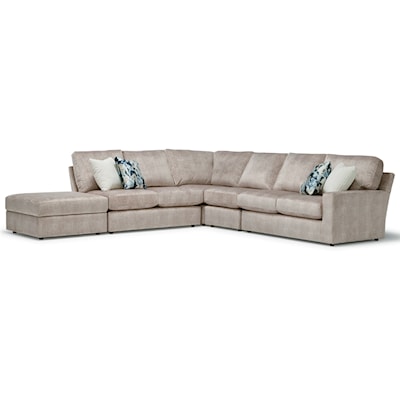 Best Home Furnishings Dovely 5-Seat Sectional Sofa w/ LAF Ottoman Piece