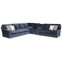 Casual 6-Piece Sectional Sofa with Built-In USB Ports and Wireless Charging