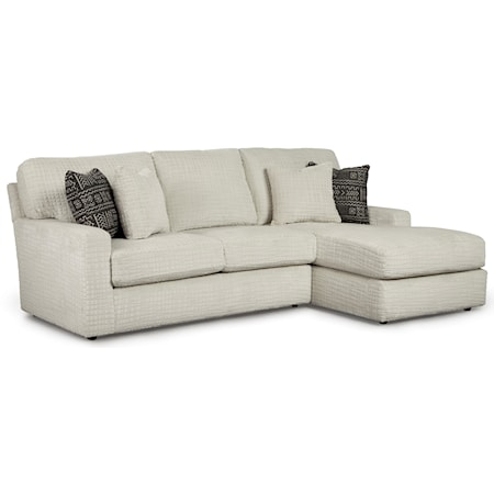 Casual 2 Piece Sectional Sofa with Built-In USB Port and RAF Chaise
