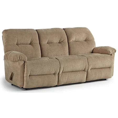 Reclining Sofa with Rolled Arms