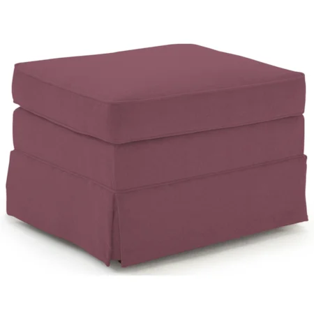 Customizable Ottoman with Skirted Base