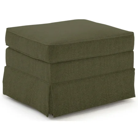 Customizable Ottoman with Skirted Base