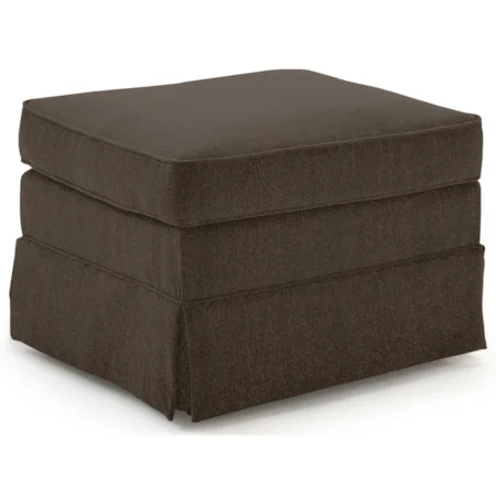 Customizable Ottoman with Skirted Base