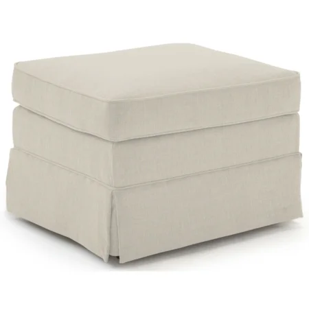Customizable Ottoman with Skirted Base
