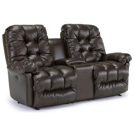 Rocking Reclining Loveseat with Storage Console