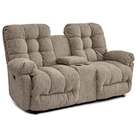 Space Saver Reclining Loveseat with Storage Console