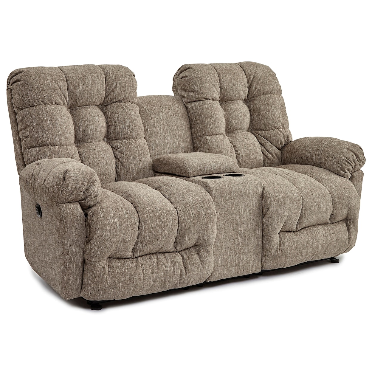 Best Home Furnishings Everlasting Power Rocking Reclining Loveseat w/ Console