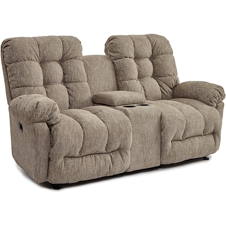 Power Space Saver Reclining Loveseat with Storage Console and Power Headrest