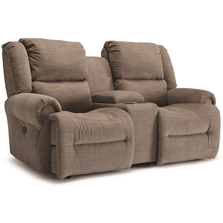 Power Reclining Space Saver Console Loveseat