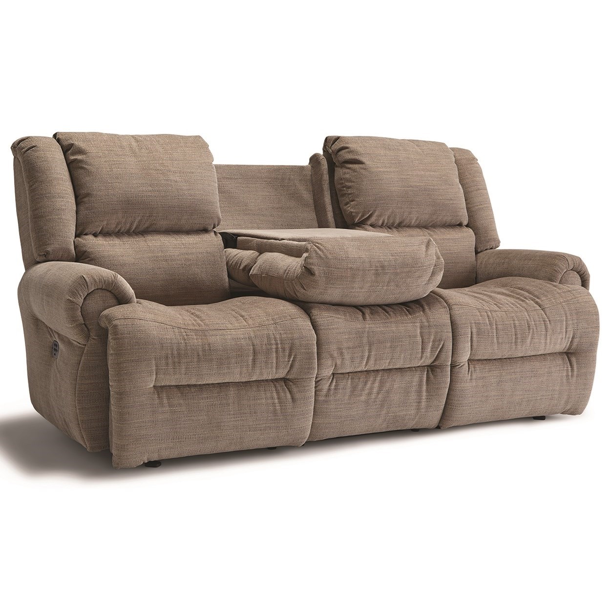 Best reclining sofa with best sale drop down table