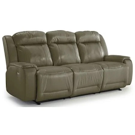 Casual Reclining Sofa with Memory Foam Cushions
