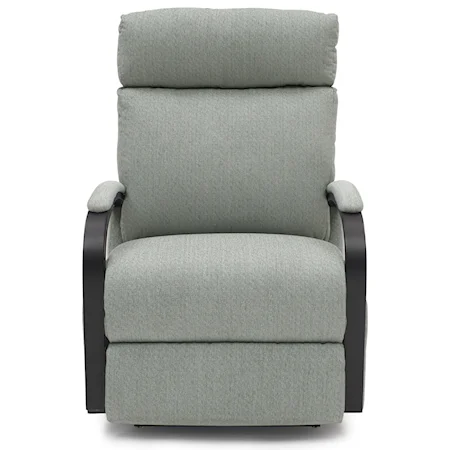 Power Space Saver Recliner with Exposed Wood Arms