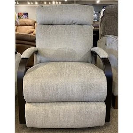 Rocker Recliner with Exposed Wood Arms