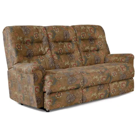 Casual Reclining Sofa with Automotive-Inspired Design