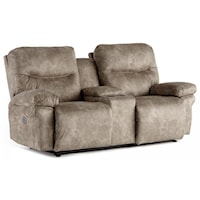 Power Reclining Space Saver Loveseat with Console
