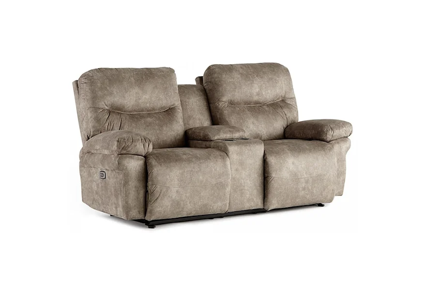 Leya Power Rock Recline Loveseat with Console by Best Home Furnishings at Conlin's Furniture