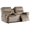 Bravo Furniture Leya Power Rock Recline Loveseat with Console