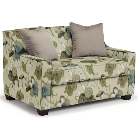 Twin-Size Sleeper Chair with Toss Pillows