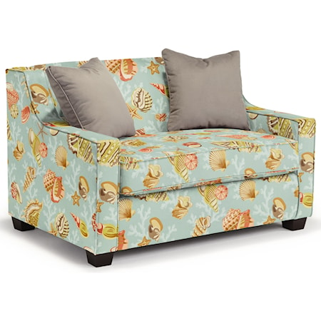 Twin-Size Sleeper Chair with Toss Pillows