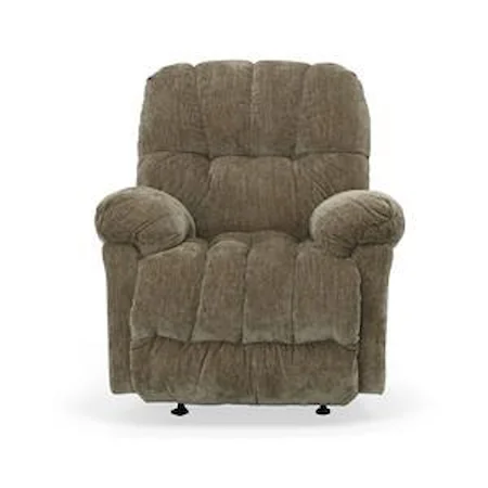 Rocker Recliner with Plush Upholstered Arms