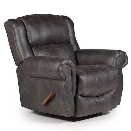 Terrill Space Saver Recliner with Rolled Arms