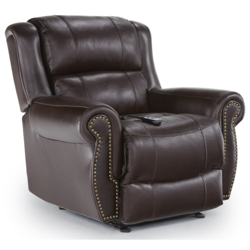 Terrill Power Space Saver Recliner with Rolled Arms