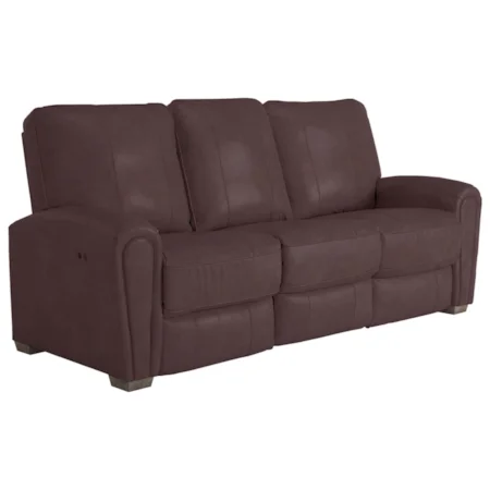 Casual Power Reclining Space Saver Sofa