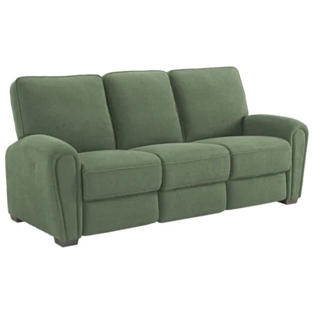 Casual Power Reclining Space Saver Sofa