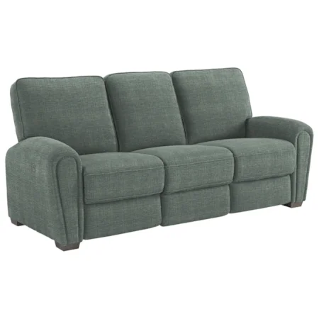 Casual Power Reclining Space Saver Sofa