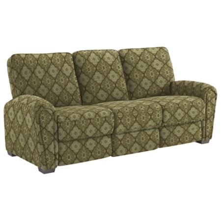 Casual Power Reclining Space Saver Sofa