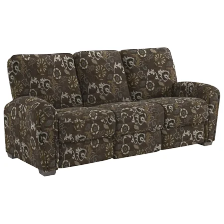Casual Power Reclining Space Saver Sofa