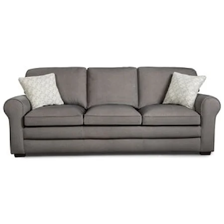 Casual Sofa with Large Rolled Arms